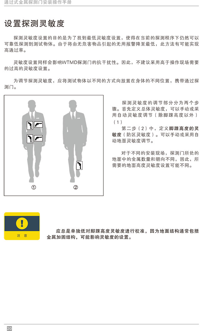 便携式折叠金属探测安检门中文使用说明书-中安谐