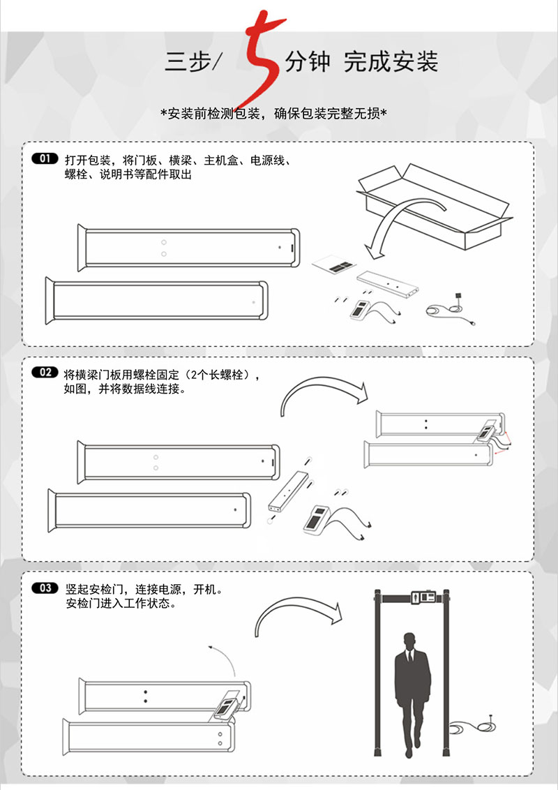 六区经济款金属探测门