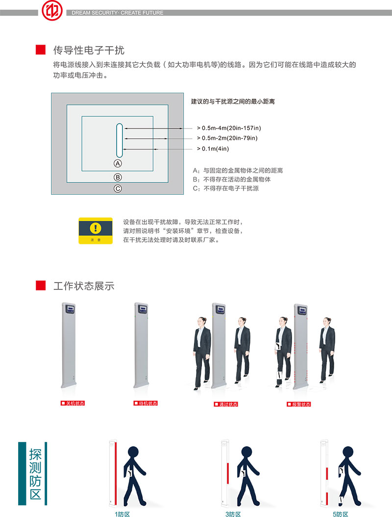 单扇门,安检门,金属探测门,中文,宣传册