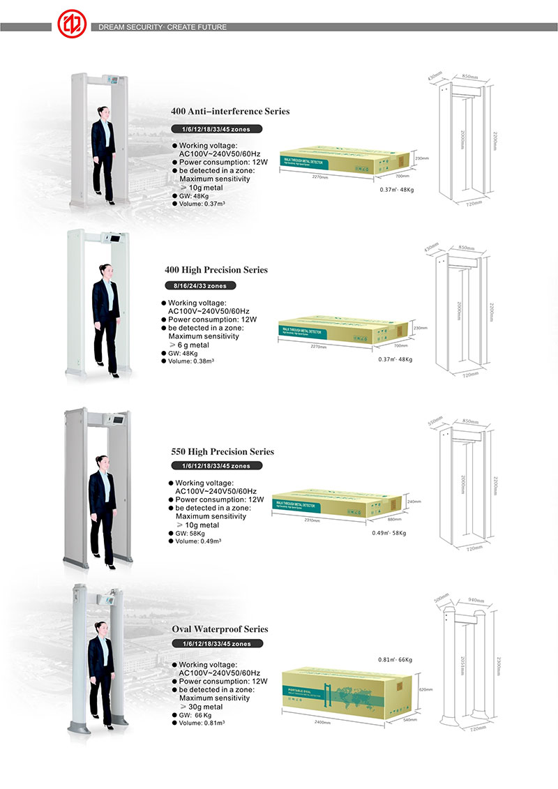 安检门,金属探测门,宣传册,英文,中安谐