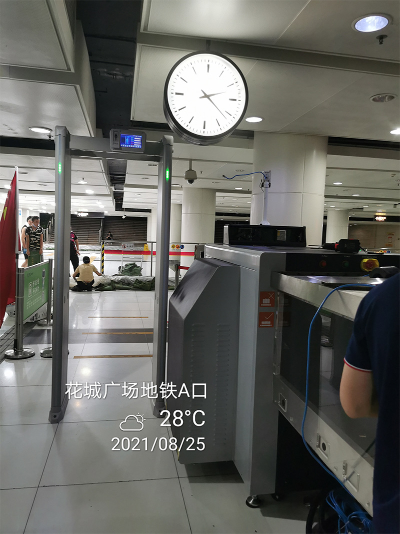 中安谐广州地铁安检门使用案例