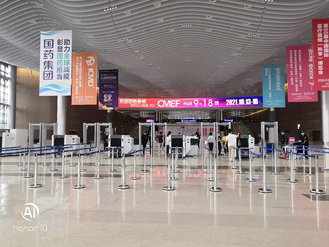 深圳国际会展中心（宝安）新馆中安谐安检门使用案例