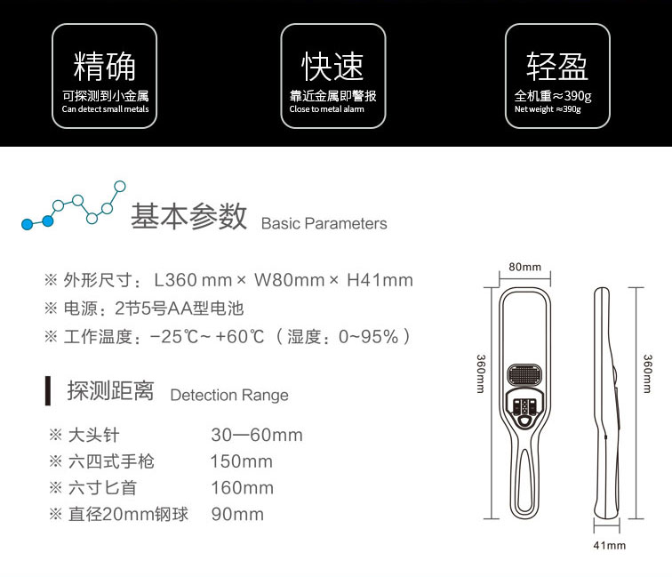 中安谐Z620S高精度手持式金属探测器