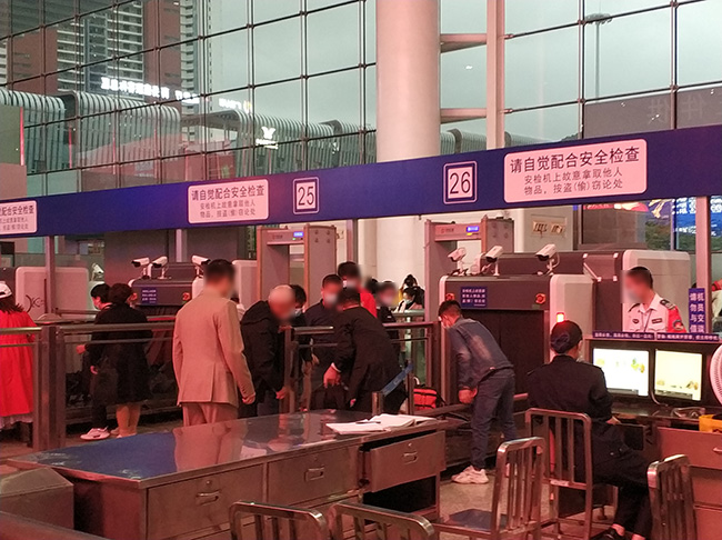 中安谐安检门在深圳北站多年使用案例 为铁路安全保驾护航